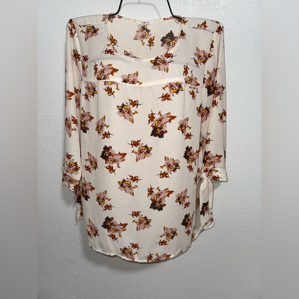 Maurices Cream Floral Blouse